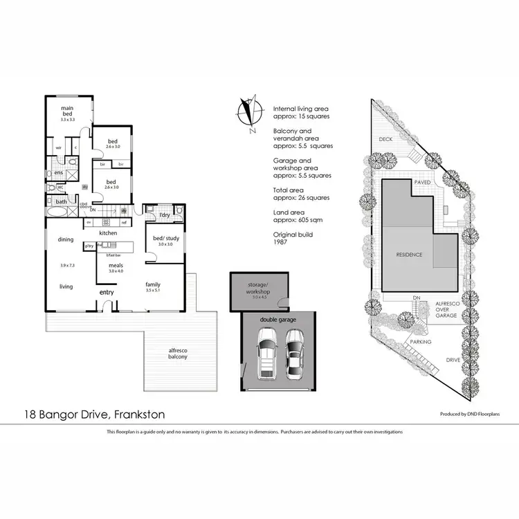 Floorplan of Homely house listing, 18 Bangor Drive, Frankston VIC 3199