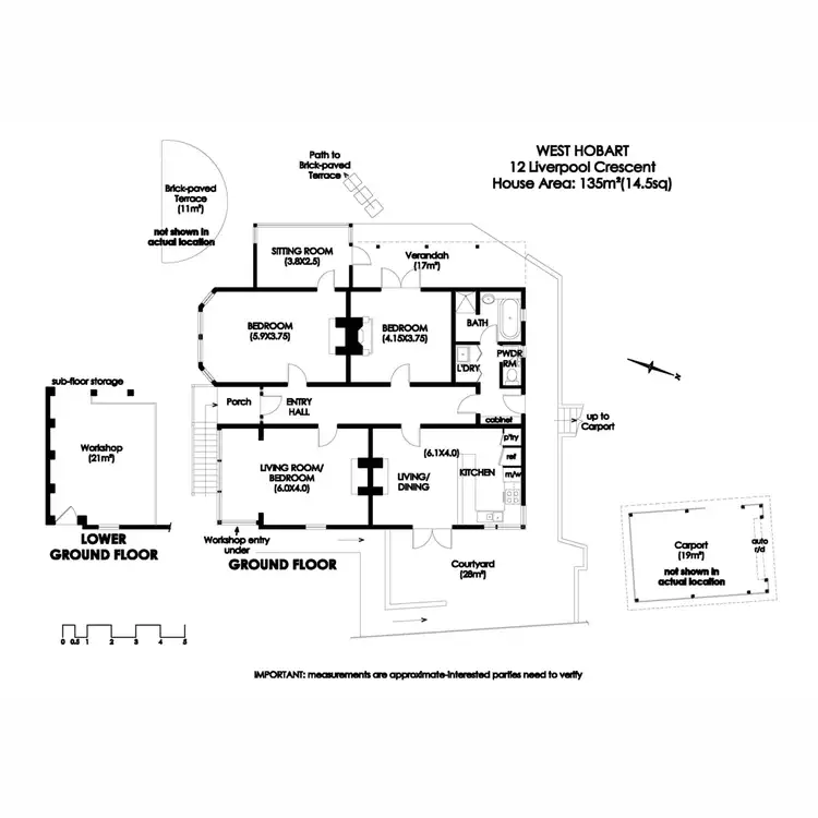 Floorplan of Homely house listing, 12 Liverpool Crescent, West Hobart TAS 7000