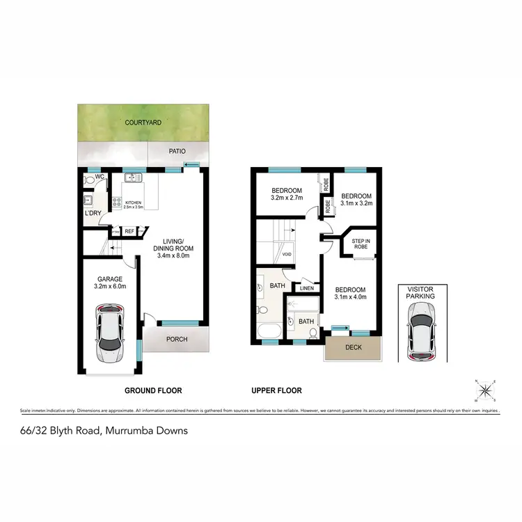 Floorplan of Homely townhouse listing, 66/32 Blyth Road, Murrumba Downs QLD 4503