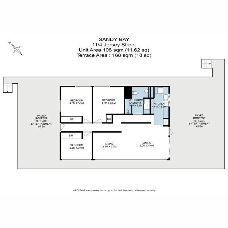 Floorplan of Homely apartment listing, 11/4 Jersey Street, Sandy Bay TAS 7005