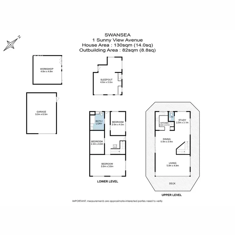 Floorplan of Homely house listing, 1 Sunny View Avenue, Swansea TAS 7190