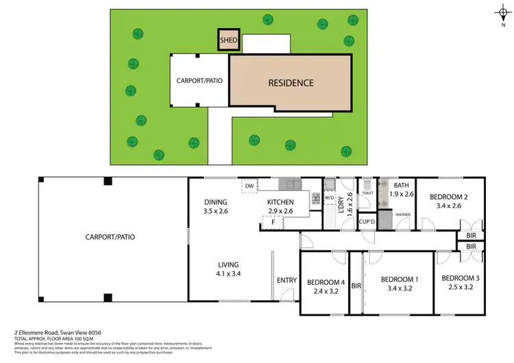 Floorplan of Homely house listing, 2 Ellesmere Road, Swan View WA 6056