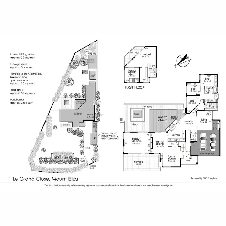 Floorplan of Homely house listing, 1 Le Grand Close, Mount Eliza VIC 3930