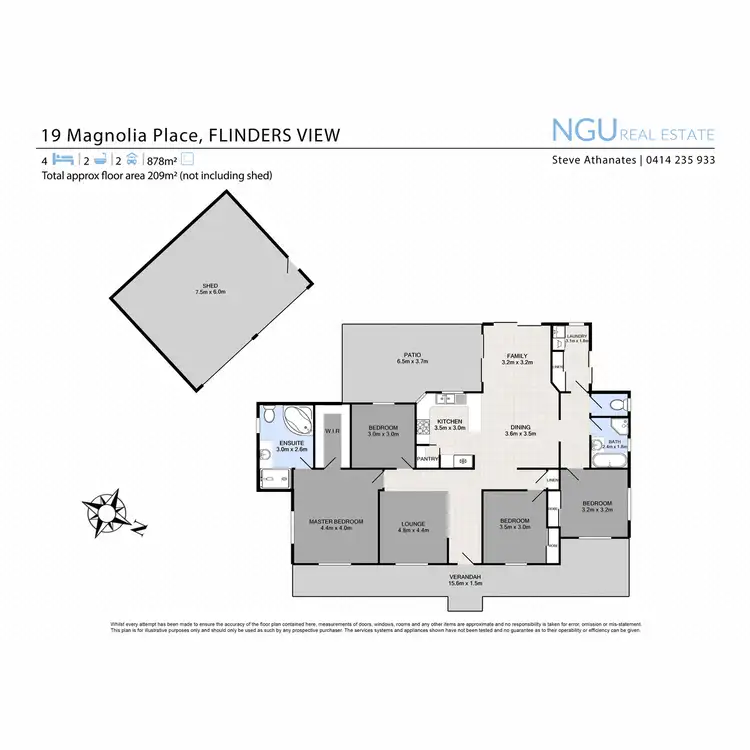 Floorplan of Homely house listing, 19 Magnolia Place, Flinders View QLD 4305