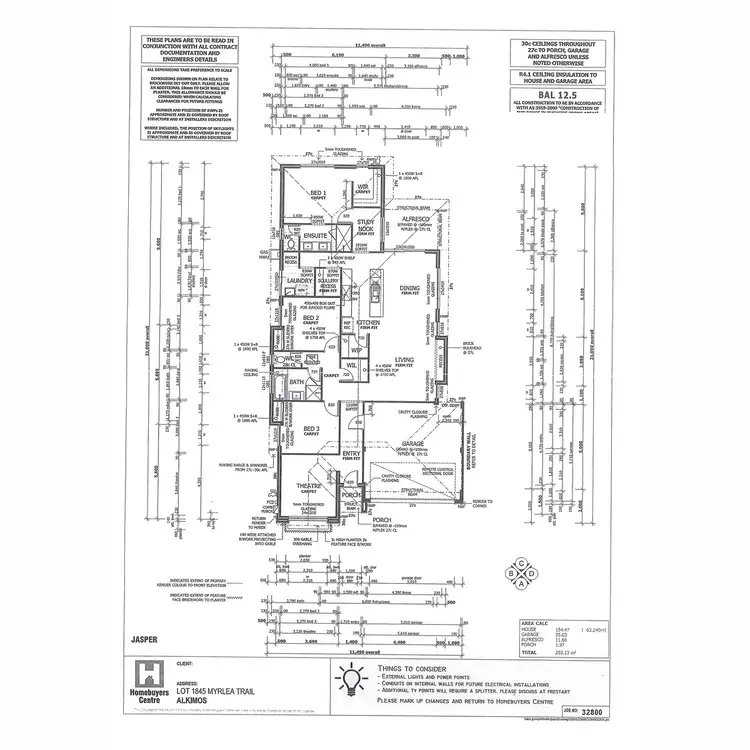 Floorplan of Homely house listing, 157 Myrlea Trail, Alkimos WA 6038