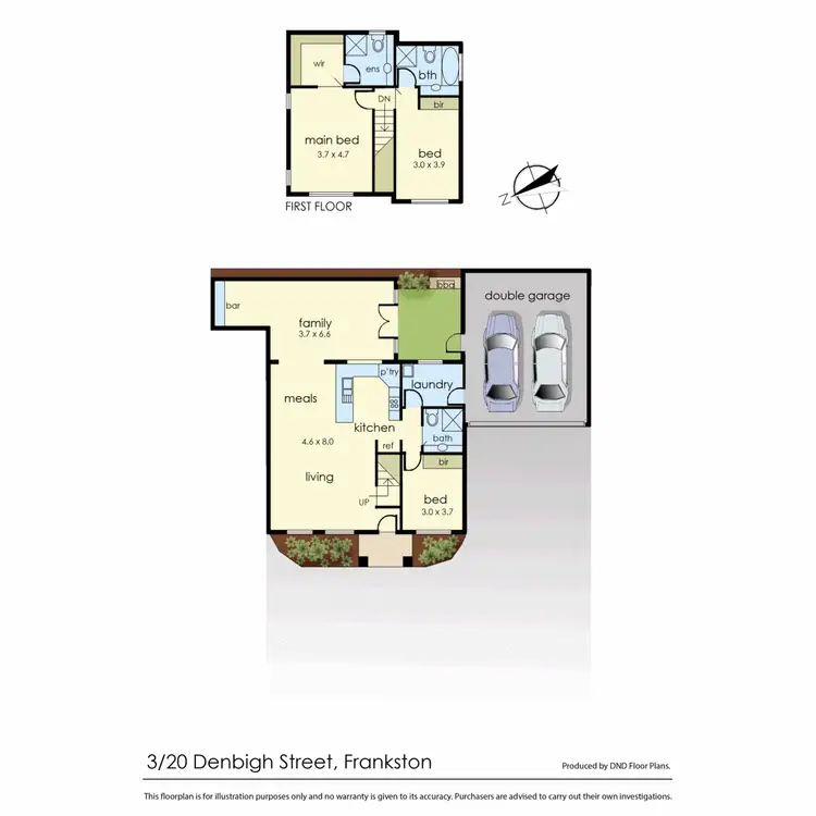 Floorplan of Homely townhouse listing, 3/20 Denbigh Street, Frankston VIC 3199