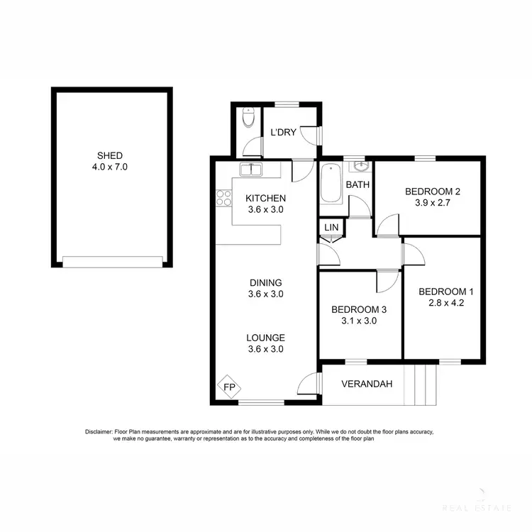 Floorplan of Homely semi-detached listing, 8 Rook Road, Mount Gambier SA 5290