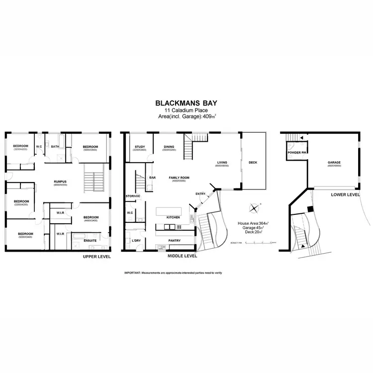 Floorplan of Homely house listing, 11 Caladium Place, Blackmans Bay TAS 7052