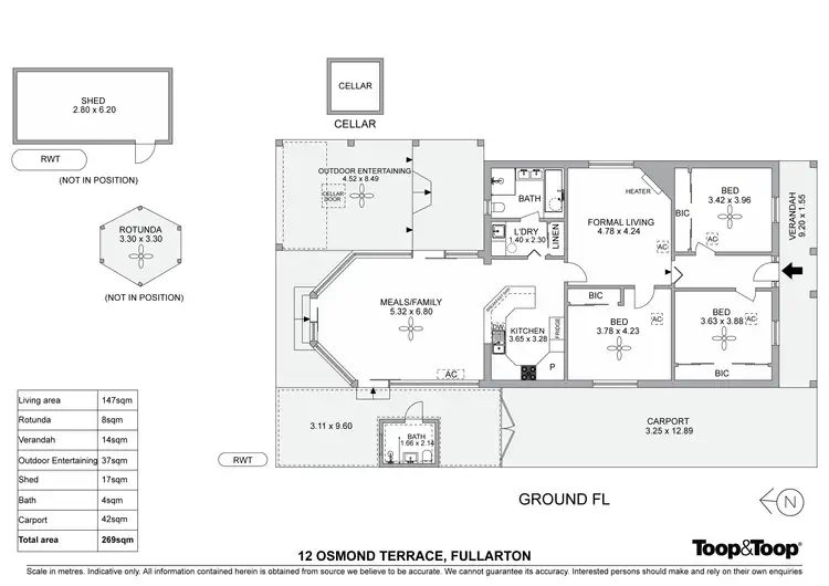Floorplan of Homely house listing, 12 Osmond Terrace, Fullarton SA 5063