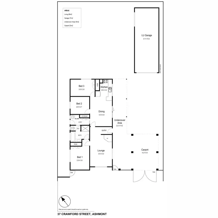 Floorplan of Homely house listing, 37 Crawford Street, Ashmont NSW 2650