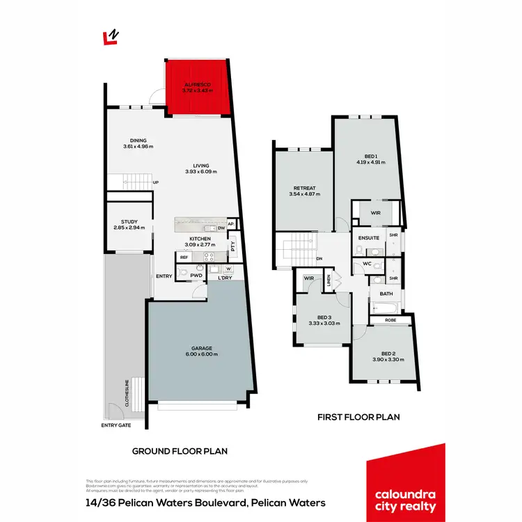 Floorplan of Homely house listing, 14/36 Pelican Waters Boulevard, Pelican Waters QLD 4551