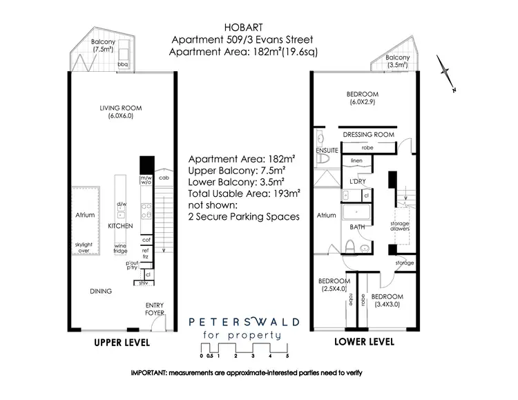 Floorplan of Homely apartment listing, 509/3 Evans Street, Hobart TAS 7000