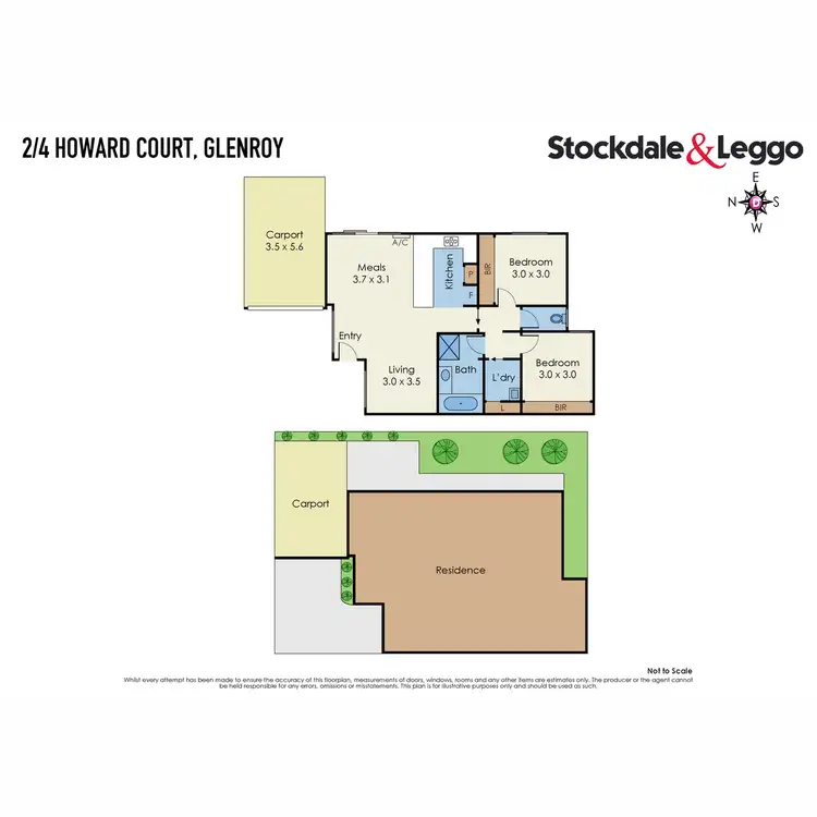Floorplan of Homely unit listing, 2/4 Howard Court, Glenroy VIC 3046