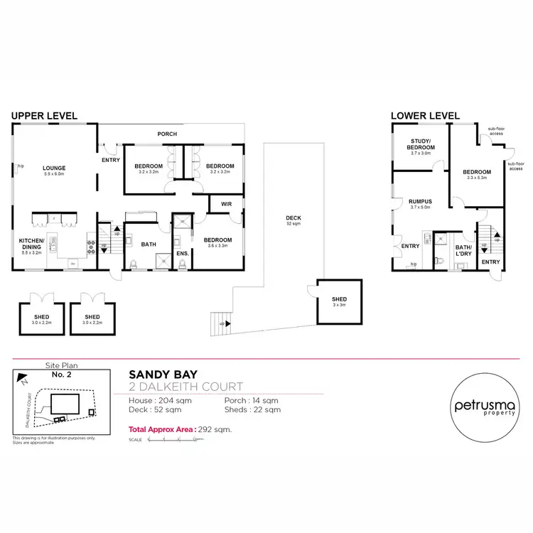 Floorplan of Homely house listing, 2 Dalkeith Court, Sandy Bay TAS 7005