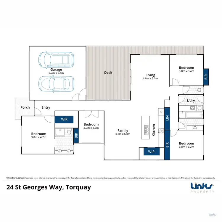 Floorplan of Homely house listing, 24 St Georges Way, Torquay VIC 3228