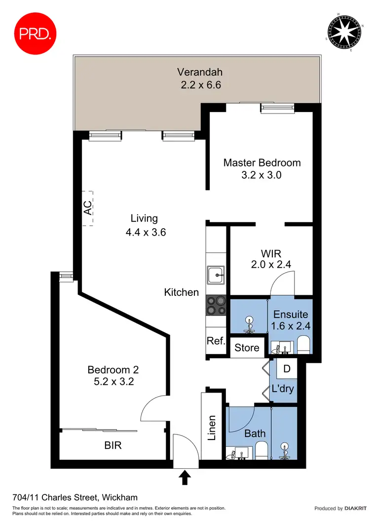 Floorplan of Homely apartment listing, 704/11 Charles Street, Wickham NSW 2293