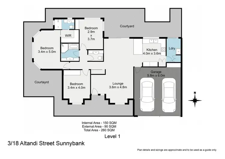 Floorplan of Homely townhouse listing, 3/18 Altandi Street, Sunnybank QLD 4109