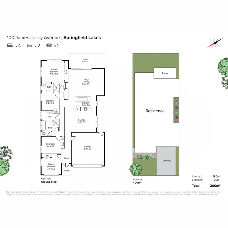 Floorplan of Homely house listing, 100 James Josey Avenue, Springfield Lakes QLD 4300