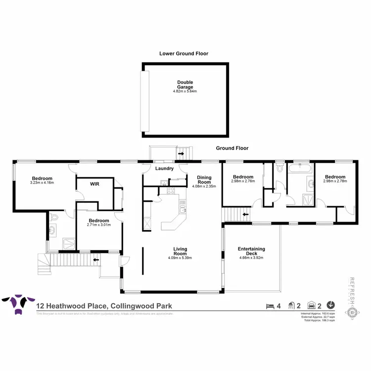 Floorplan of Homely house listing, 12 Heathwood Place, Collingwood Park QLD 4301