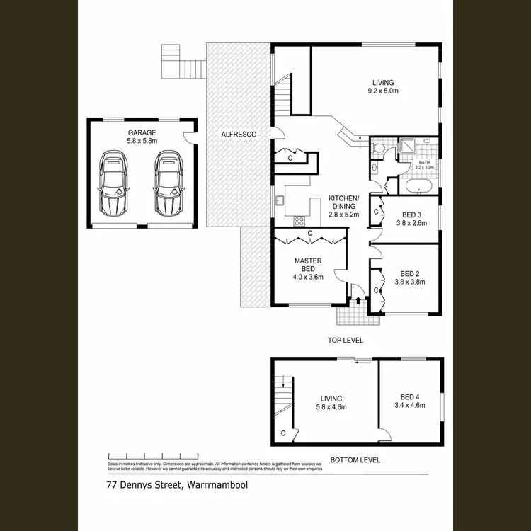 Floorplan of Homely house listing, 77 Denneys Street, Warrnambool VIC 3280