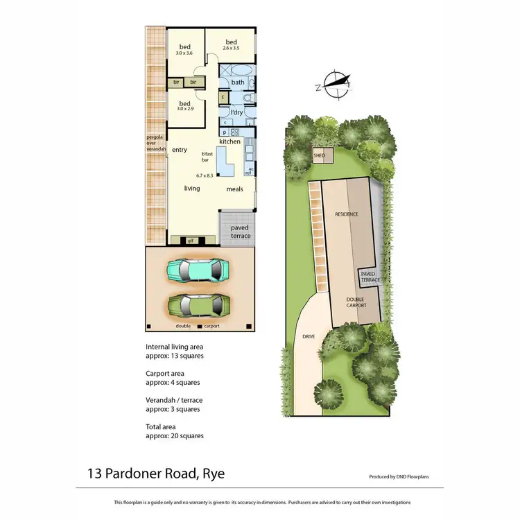 Floorplan of Homely house listing, 13 Pardoner Road, Rye VIC 3941