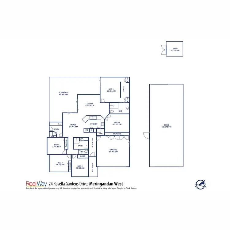 Floorplan of Homely house listing, 24 Rosella Gardens Drive, Meringandan West QLD 4352