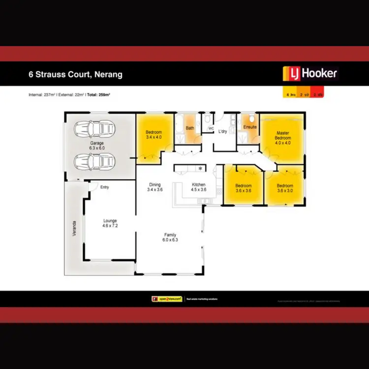 Floorplan of Homely house listing, 6 Strauss Court, Nerang QLD 4211
