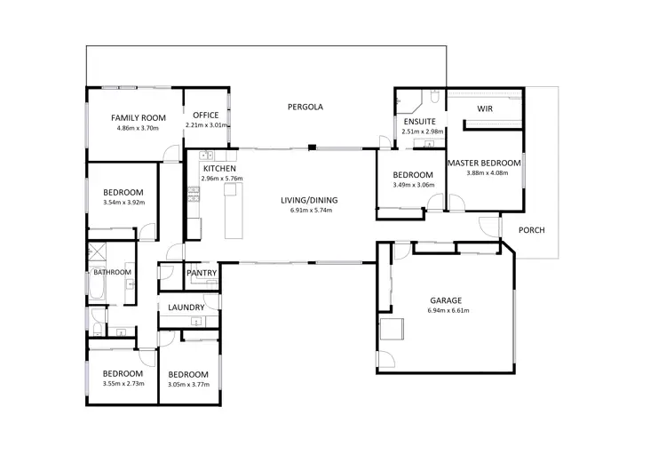 Floorplan of Homely house listing, 42 Brewer Drive, Wodonga VIC 3690