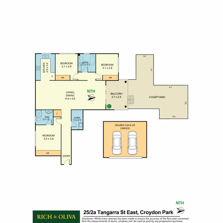 Floorplan of Homely townhouse listing, 25/2A Tangarra Street East, Croydon Park NSW 2133