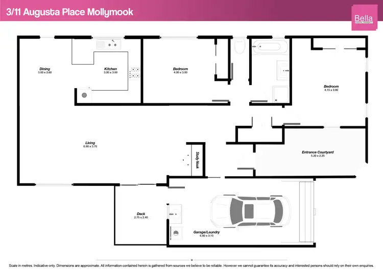 Floorplan of Homely villa listing, 3/11 Augusta Place, Mollymook Beach NSW 2539