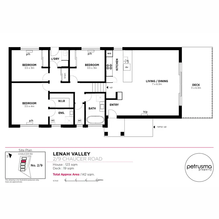 Floorplan of Homely unit listing, 2/9 Chaucer Road, Lenah Valley TAS 7008
