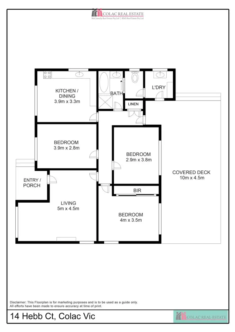 Floorplan of Homely house listing, 14 Hebb Court, Colac VIC 3250