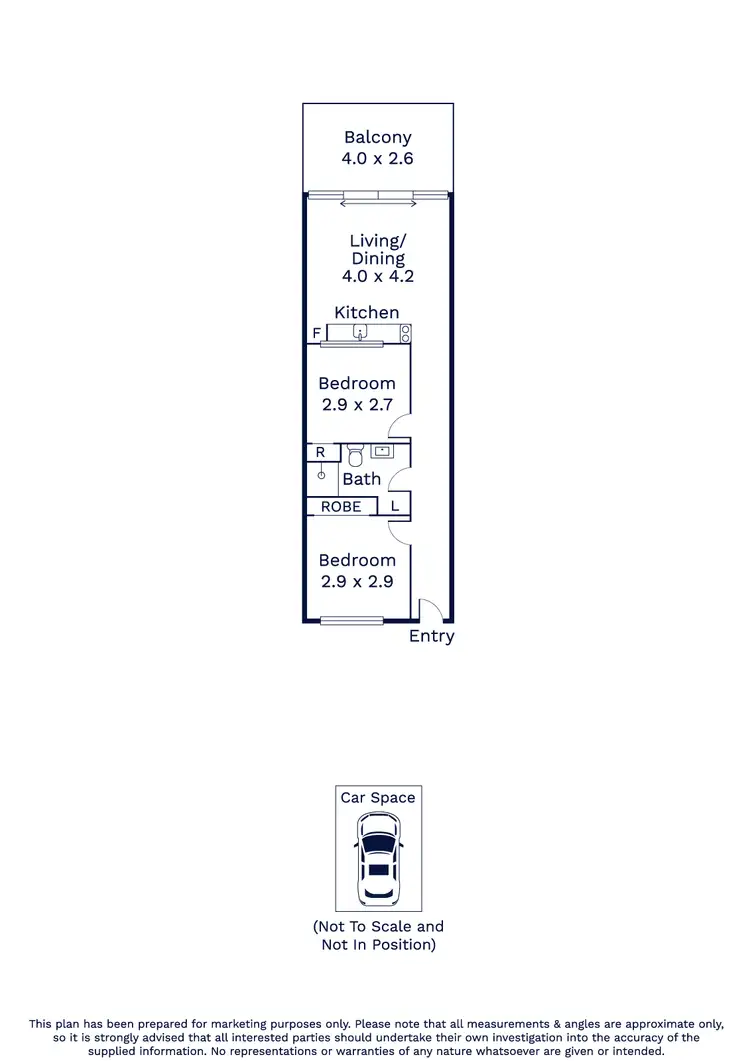Floorplan of Homely apartment listing, 103/80 Ormond Street, Kensington VIC 3031