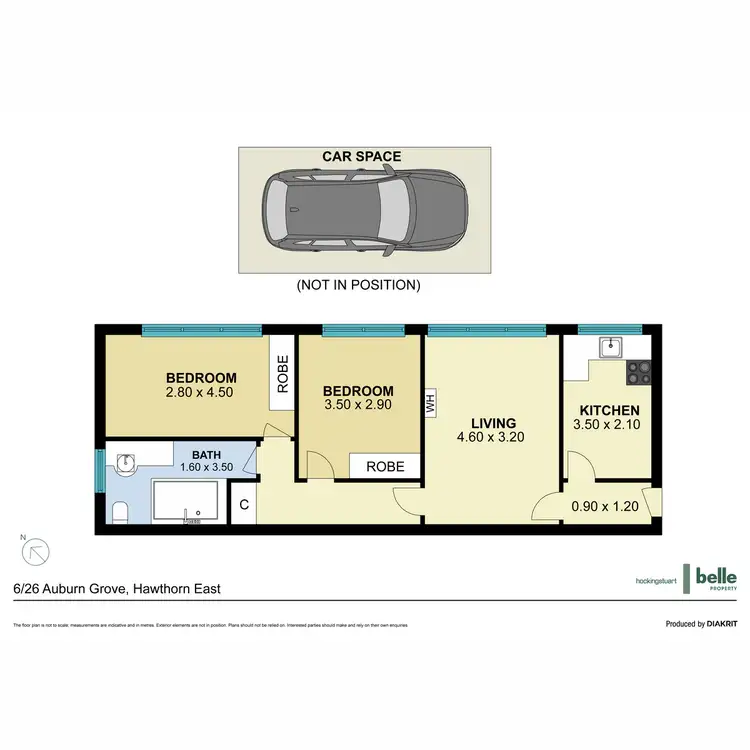 Floorplan of Homely apartment listing, 6/26 Auburn Grove, Hawthorn East VIC 3123