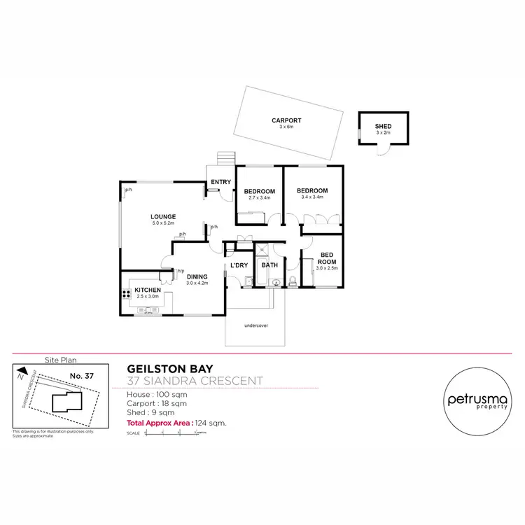 Floorplan of Homely house listing, 37 Siandra Crescent, Geilston Bay TAS 7015
