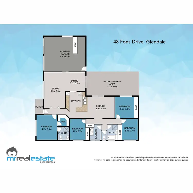 Floorplan of Homely house listing, 48 Fons Drive, Glendale QLD 4711