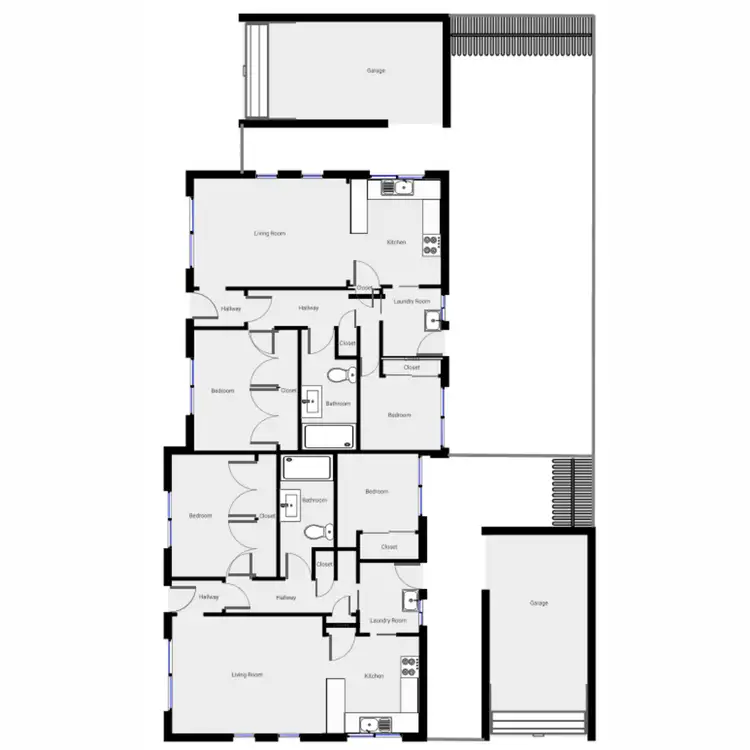 Floorplan of Homely semi-detached listing, 1&2/80 Baird Drive, Dubbo NSW 2830