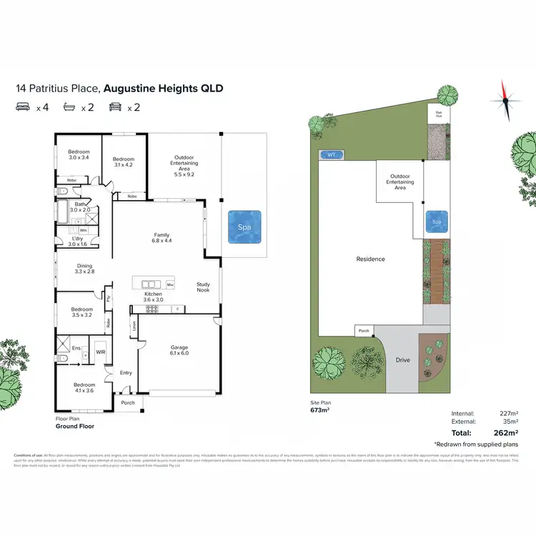 Floorplan of Homely house listing, 14 Patricius Place, Augustine Heights QLD 4300