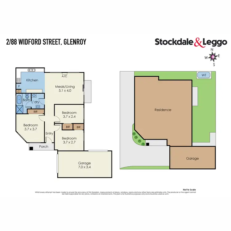 Floorplan of Homely unit listing, 2/88 Widford Street, Glenroy VIC 3046