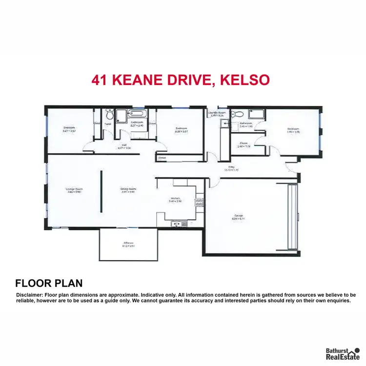 Floorplan of Homely house listing, 41 Keane Drive, Kelso NSW 2795