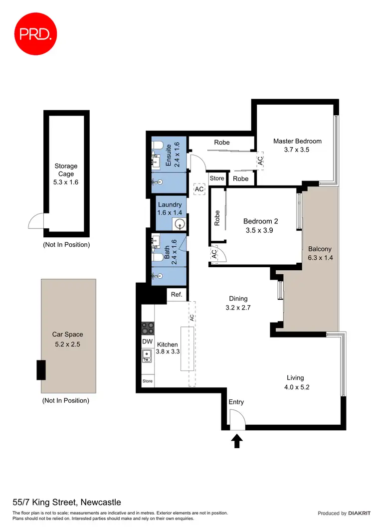 Floorplan of Homely apartment listing, 55/7 King Street, Newcastle NSW 2300