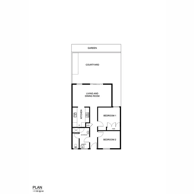 Floorplan of Homely unit listing, 5/43 First Avenue, Mount Lawley WA 6050