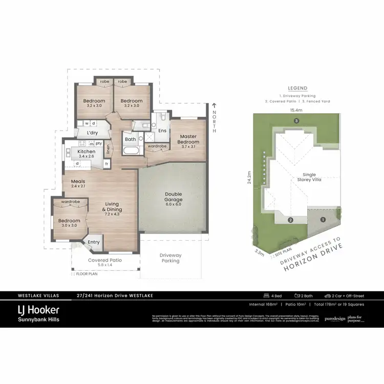 Floorplan of Homely villa listing, 27/241 Horizon Drive, Westlake QLD 4074
