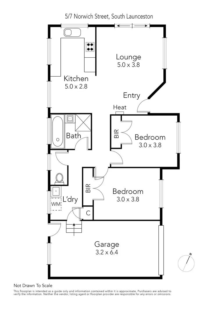 Floorplan of Homely unit listing, 5/7 Norwich Street, South Launceston TAS 7249
