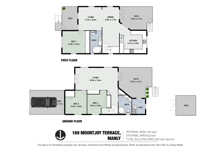 Floorplan of Homely house listing, 169 Mountjoy Terrace, Manly QLD 4179