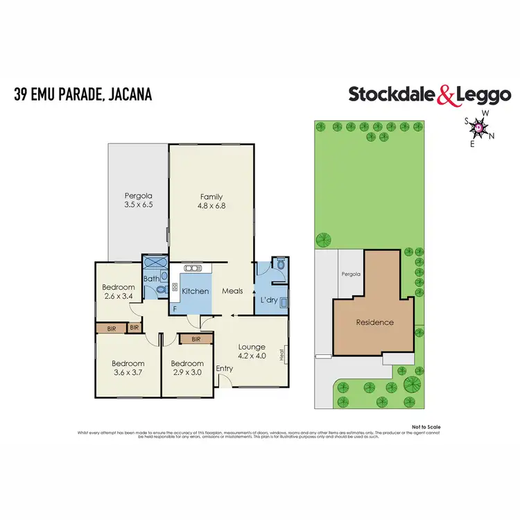 Floorplan of Homely house listing, 39 Emu Parade, Jacana VIC 3047