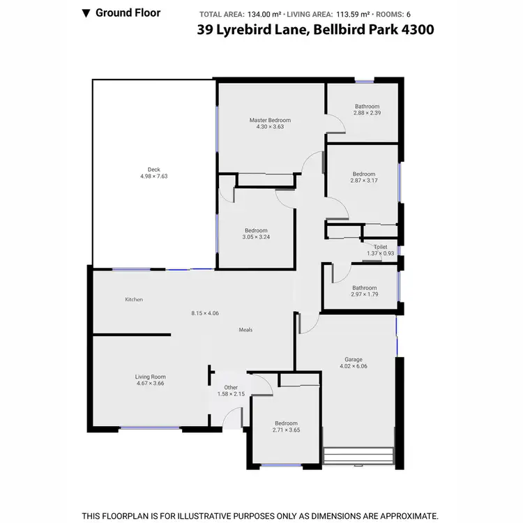 Floorplan of Homely house listing, 39 Lyrebird Lane, Bellbird Park QLD 4300