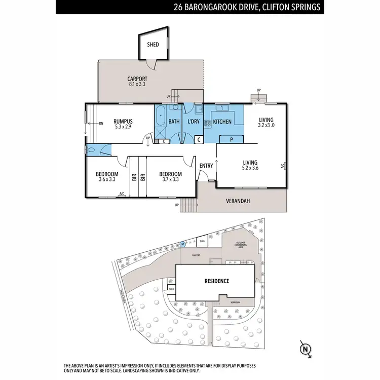 Floorplan of Homely house listing, 26 Barongarook Drive, Clifton Springs VIC 3222