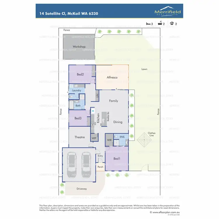 Floorplan of Homely house listing, 14 Satellite Close, Mckail WA 6330
