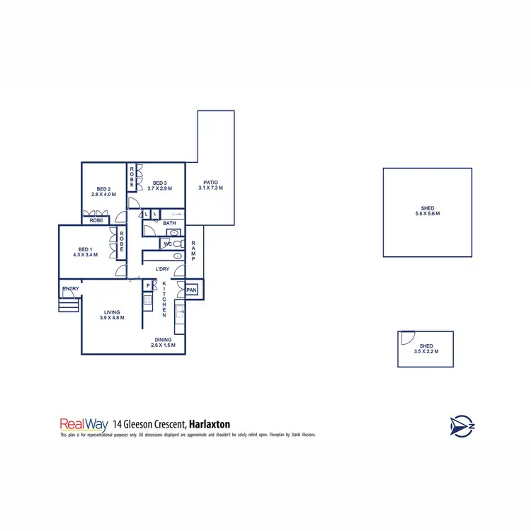 Floorplan of Homely house listing, 14 Gleeson Crescent, Harlaxton QLD 4350
